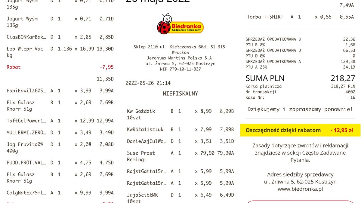 Biedronka: jak sprawdzić historię zakupów?