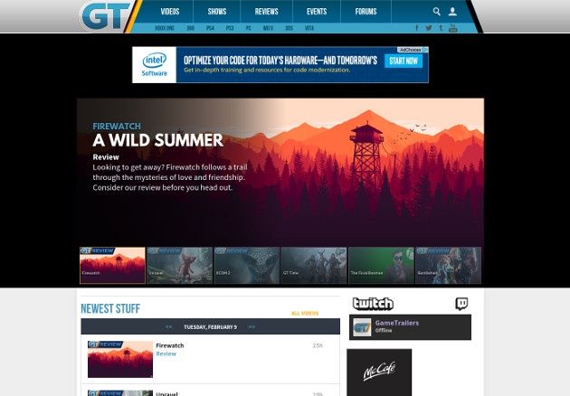 GameTrailers strona