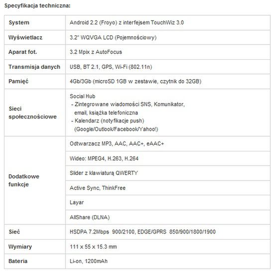 Samsung Galaxy 551, czyli tani Android z QWERTY 2