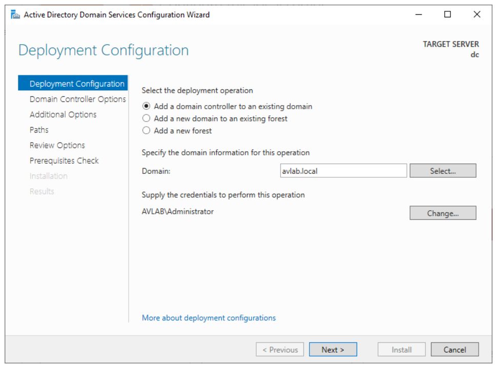 Active Directory Domain Services Configuration Wizard.
