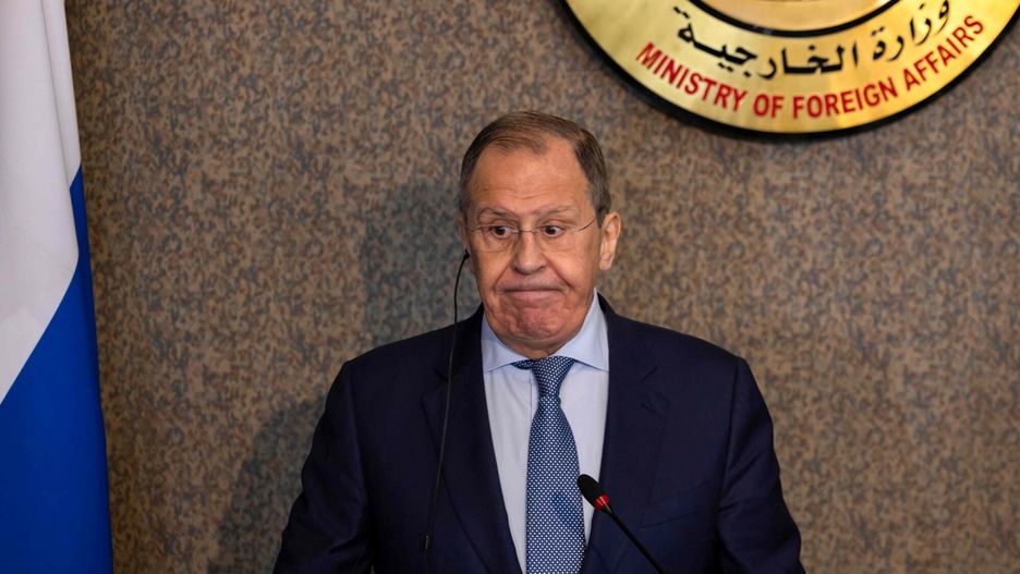 Temporary
Russian Foreign Minister Sergei Lavrov holds a press conference with his Egyptian counterpart in the capital Cairo, on July 24, 2022. - Russia's top diplomat will address the Arab League at its Cairo headquarters, the organisation said, days after Russia took part in a summit hosted by Iran, a regional rival of some Arab states. (Photo by Khaled DESOUKI / AFP)
KHALED DESOUKI