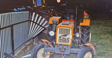 Wypadł z ciągnika. Traktor pojechał dalej
