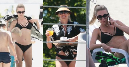 (Jeszcze) żona Marcina Mroczka relaksuje się w Sopocie z synami. Odsłoniła smukłą sylwetkę w czarnym bikini