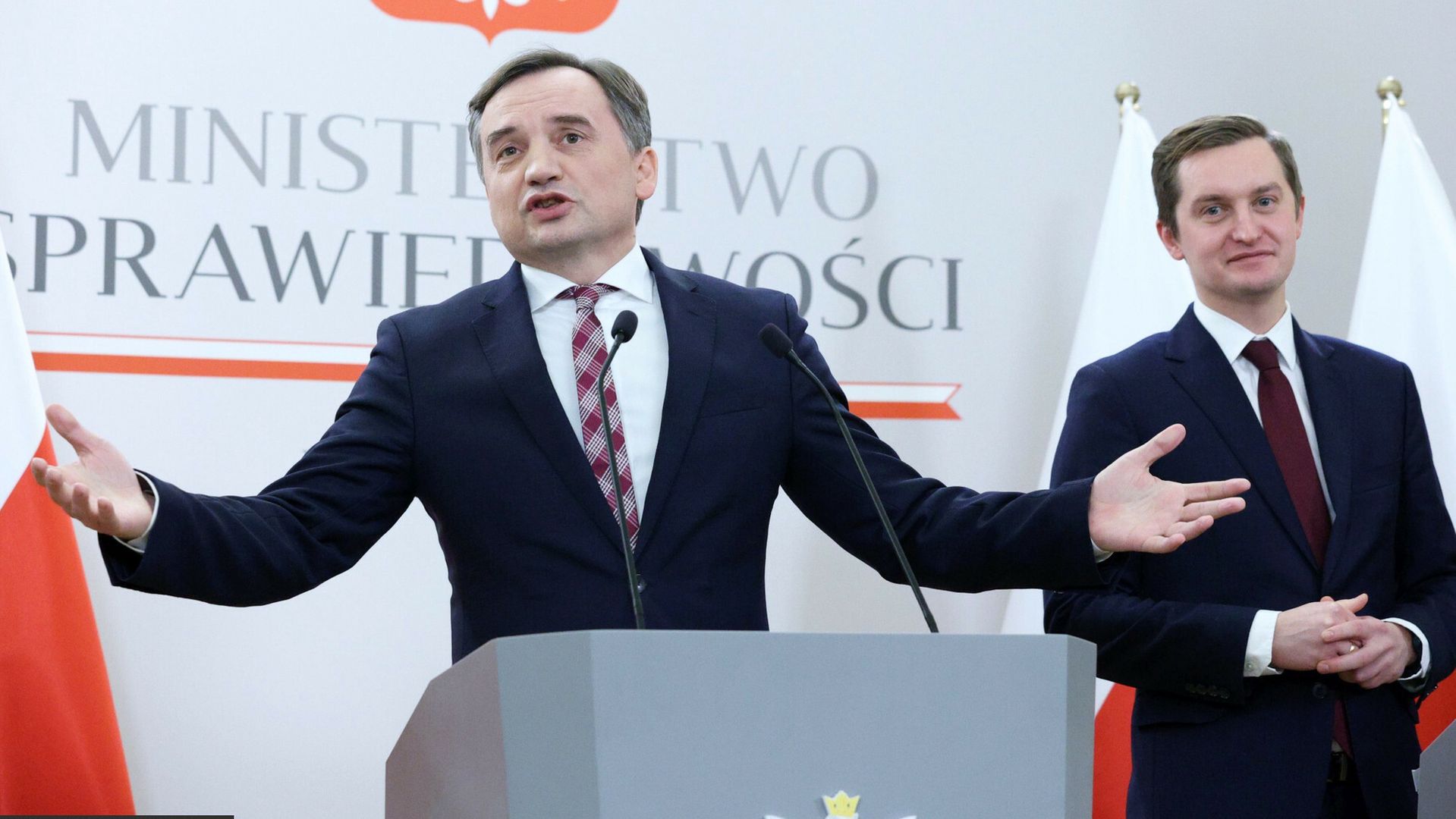 Minister sprawiedliwości Zbigniew Ziobro i wiceminister Sebastian Kaleta.