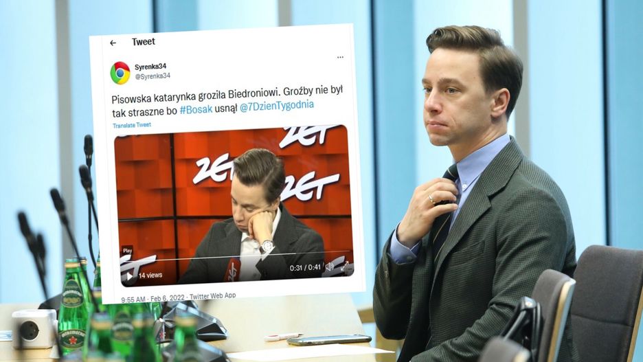 Krzysztof Bosak zasnął w programie? 