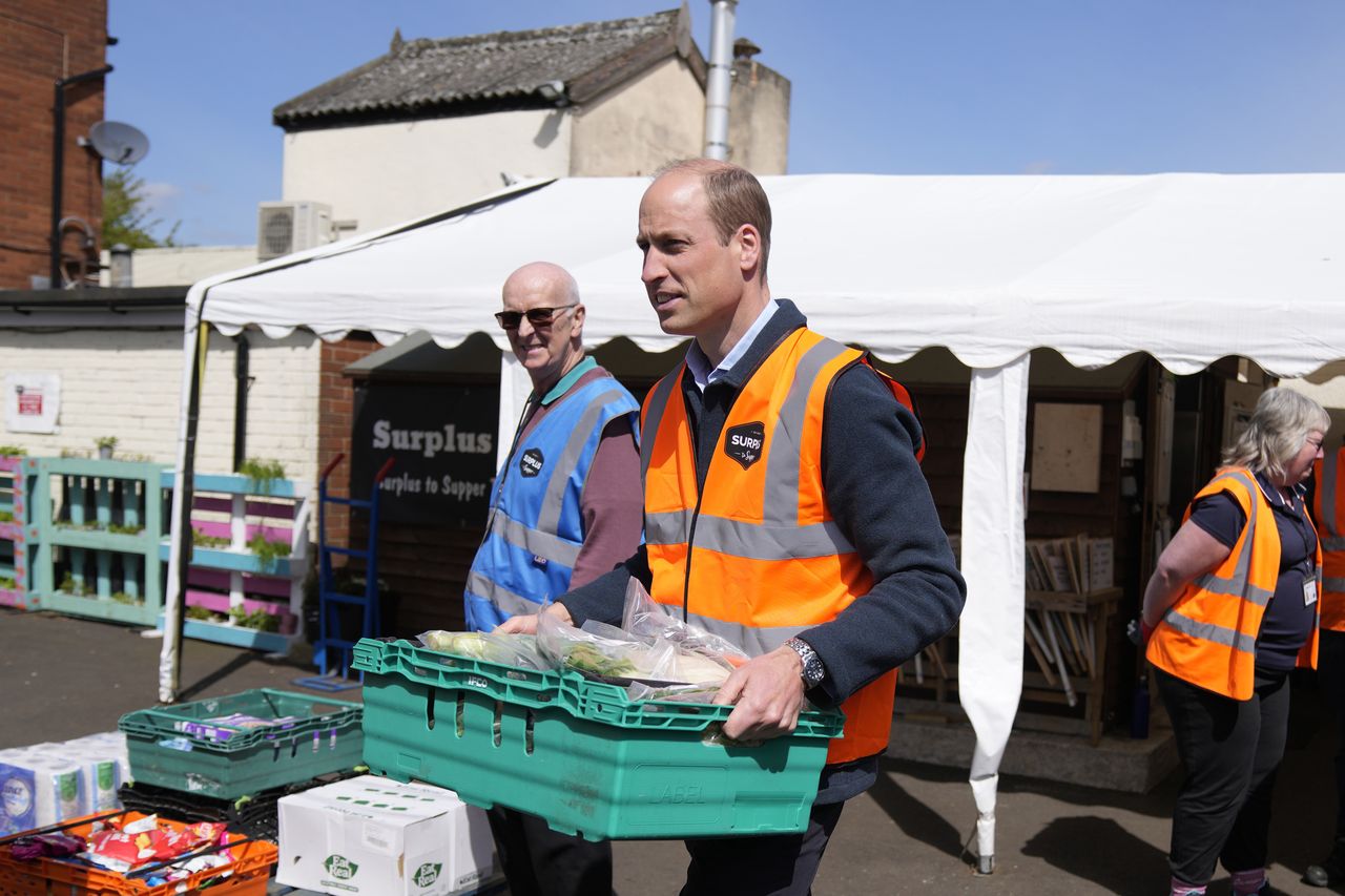 Prince William during the meeting with volunteers