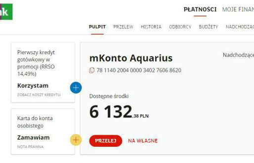 Od 12 grudnia 2019 roku mBank z nowym pulpitem w serwisie. Można go dopasować do własnych potrzeb