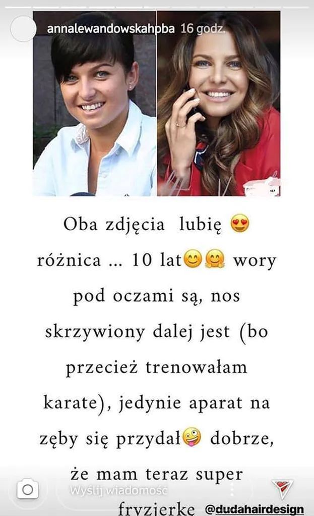 Anna Lewandowska o swoich starych zdjęciach