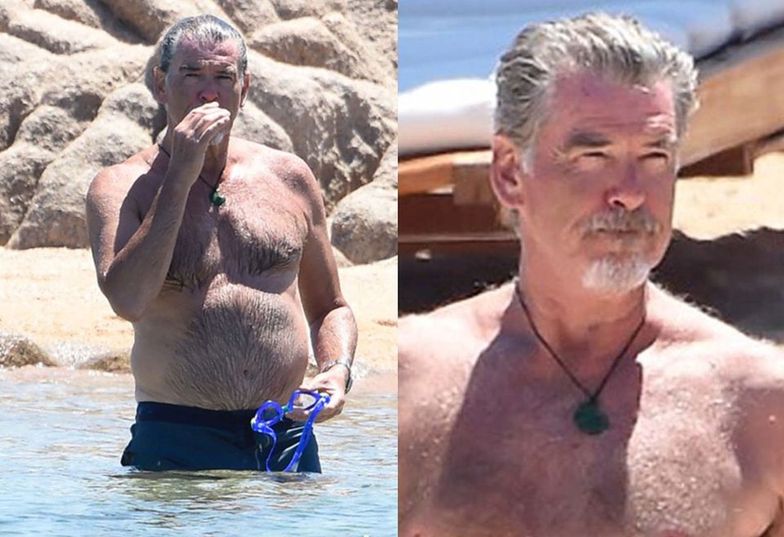 Pierce Brosnan z żoną na Sardynii