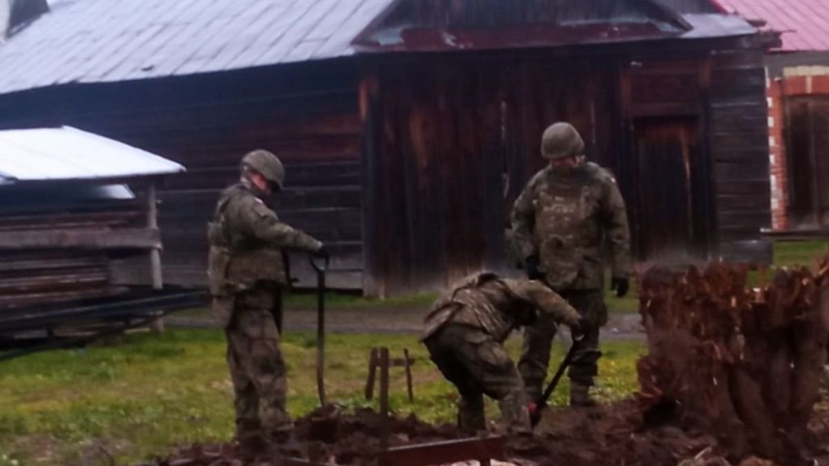 Niewybuch rolnik pole