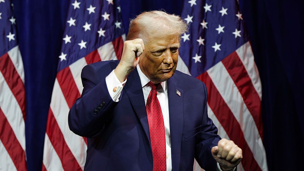 President Trump Speaks At The House GOP Member Retreat
WASHINGTON, DC - JANUARY 06: U.S. President Donald Trump dances as he departs after speaking during a House Republican retreat at The John F. Kennedy Center for the Performing Arts on January 06, 2026 in Washington, DC. House Republicans will discuss their 2026 legislative agenda at the meeting. (Photo by Alex Wong/Getty Images)
Alex Wong