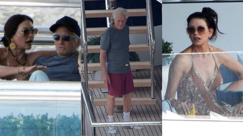 Catherine Zeta-Jones i Michael Douglas relaksują się na jachcie w Portofino