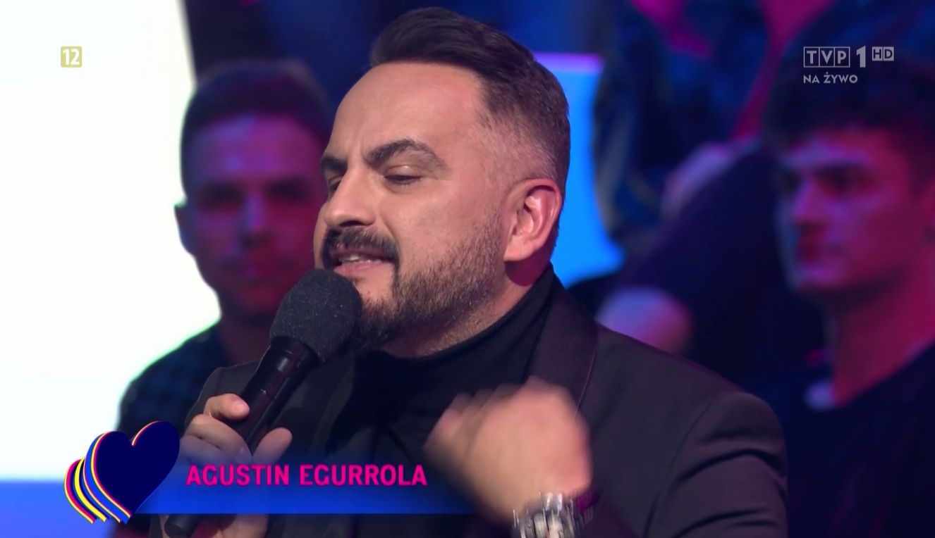 Agustin Egurrola podczas preselekcji do Eurowizji