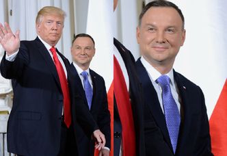 Miny Donalda Trumpa na konferencji z Andrzejem Dudą (ZDJĘCIA)