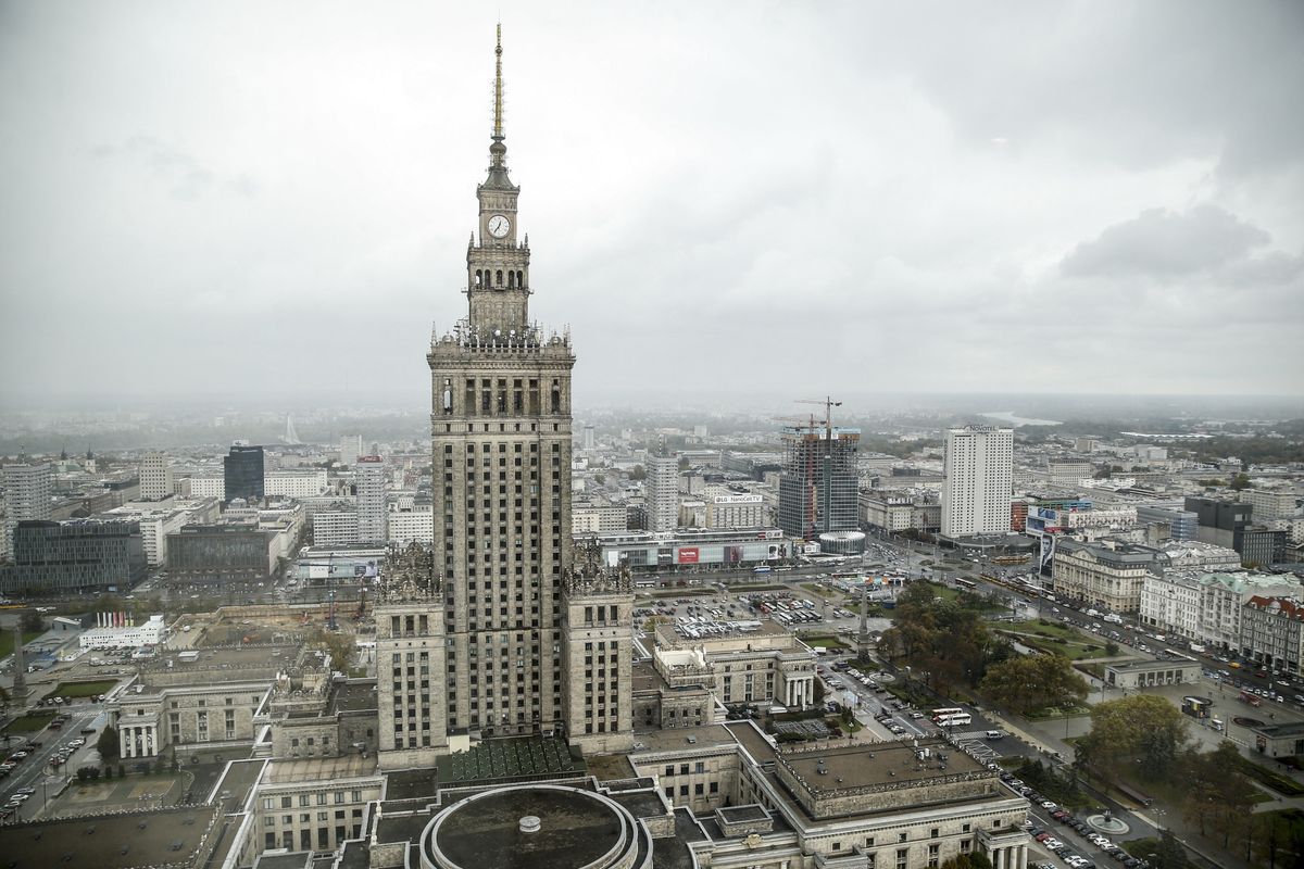 Pałac Kultury i Nauki, gdzie mieści się Cafe Kulturalna