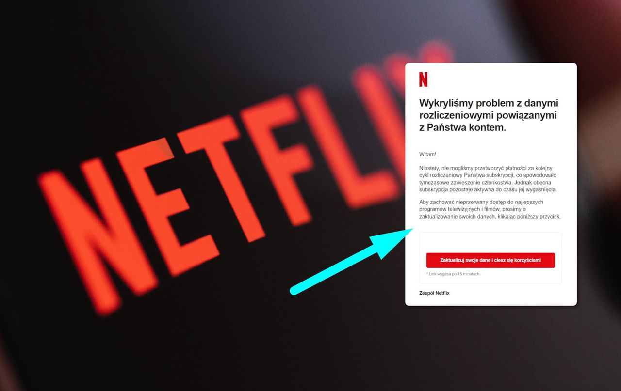 Fałszywy e-mail "od Netfliksa"