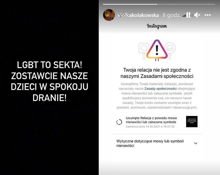 Viola Kołakowska grzmi na Instagramie 