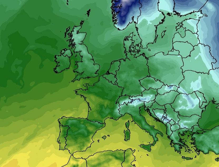 Prognoza pogody. Temperatury w Europie w poniedziałek