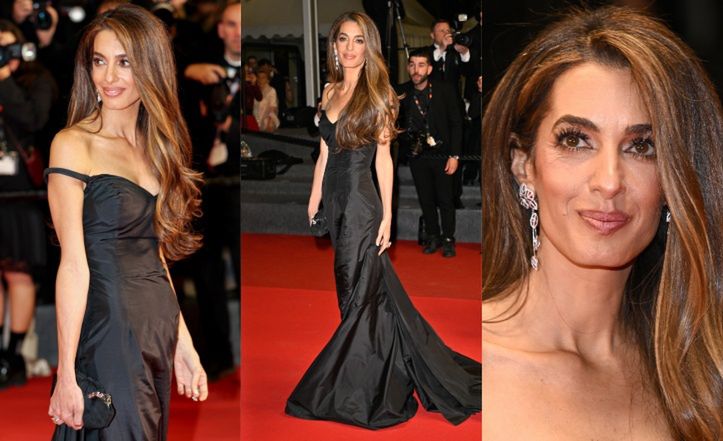 Amal Clooney zarzuca długimi włosami, emanując elegancją na Festiwalu Filmowym w Cannes