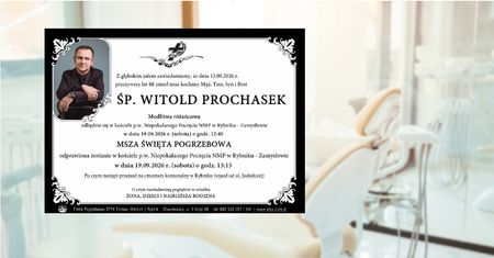 Smutne wieści z Rybnika. Zmarł Witold Prochasek. Miał 48 lat