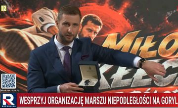 Kłeczek pokazał zegarek, który nazywa się jak słynny kanał TV. "Zakleiliśmy nazwę, żeby KRRiT nie robiła nieprzyjemności"