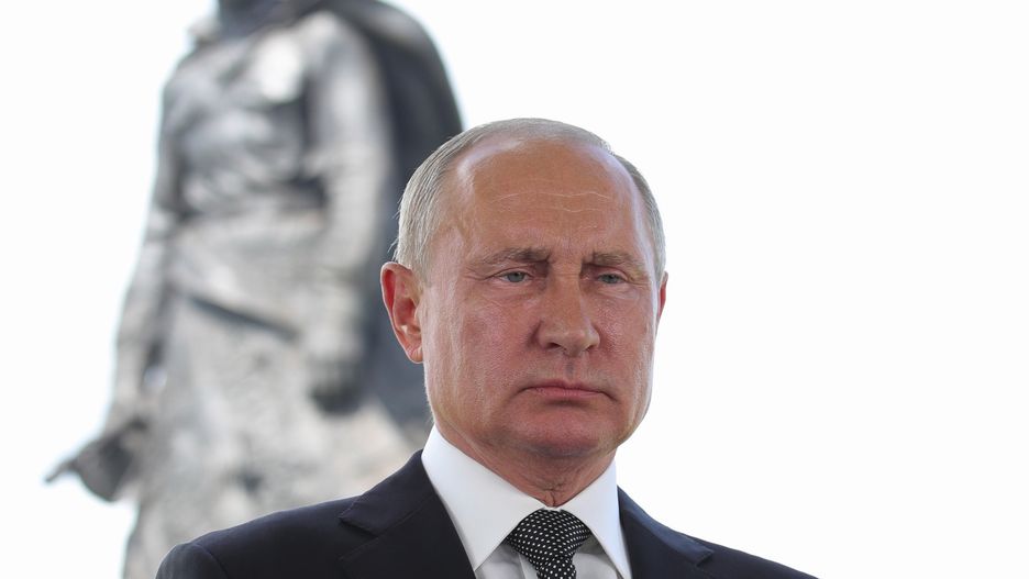 TVER REGION, RUSSIA - JUNE 30, 2020: Russia's President Vladimir Putin addresses Russian citizens on the eve of the main day of voting on amendments to the Russian Constitution. Mikhail Klimentyev/Russian Presidential Press and Information Office/TASS (Photo by Mikhail Klimentyev\TASS via Getty Images)