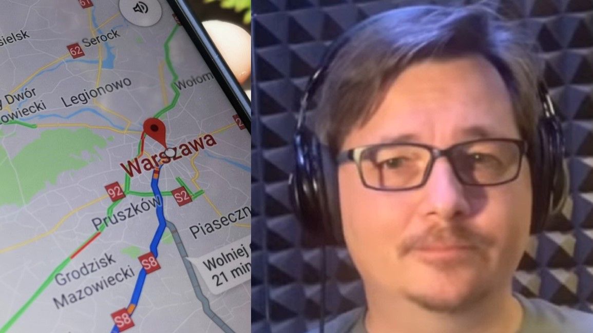 Mapy Google znów przemawiają ludzkim głosem, fot. Oskar Ziomek / YouTube (Jarosław Juszkiewicz)