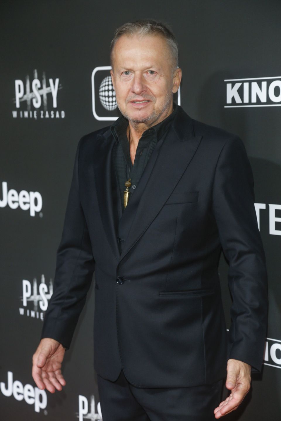 Bogusław Linda na premierze filmu "Psy 3", 2021 r.