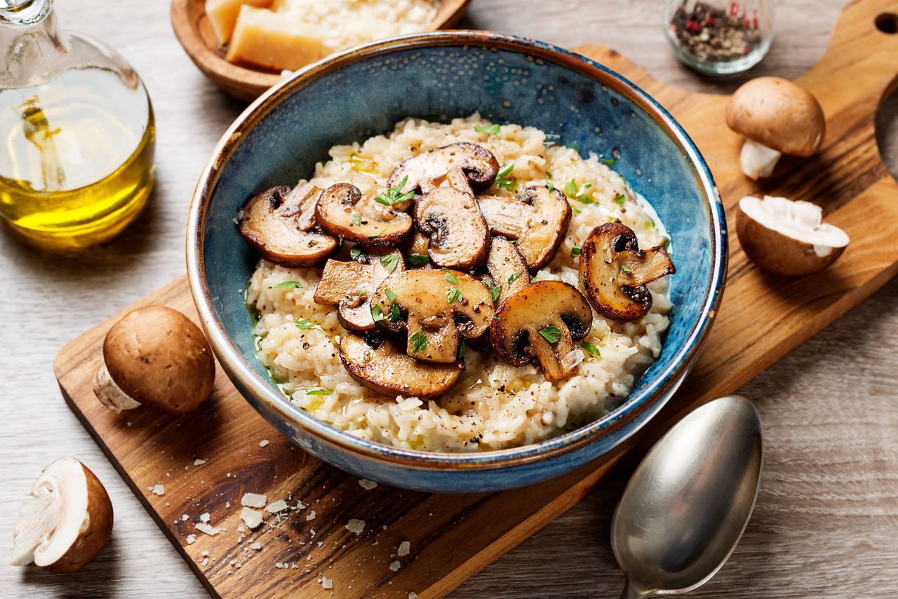 Kremowe risotto z grzybami leśnymi