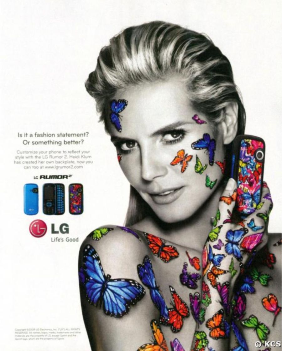 Heidi Klum w kampanii LG Rumour 2