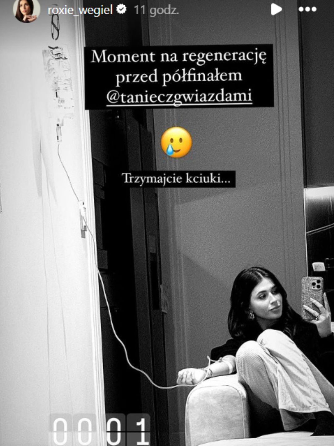 Roksana Węgiel pod kroplówką 