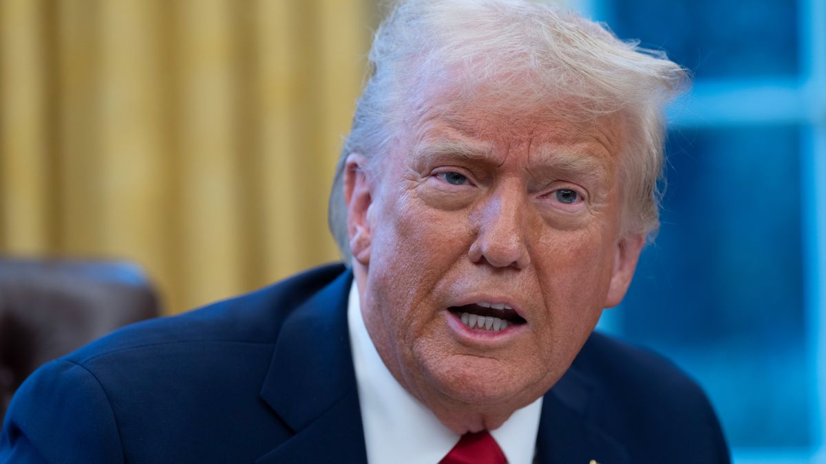 US President Donald Trump speaks during a signing ceremony in the Oval Office of the White House in Washington, DC, US, on Monday, Feb. 3, 2025. Trump signed an executive action he said would direct officials to create a sovereign wealth fund for the US, following through on an idea he floated during the presidential campaign. Photographer: Chris Kleponis/CNP/Bloomberg via Getty Images