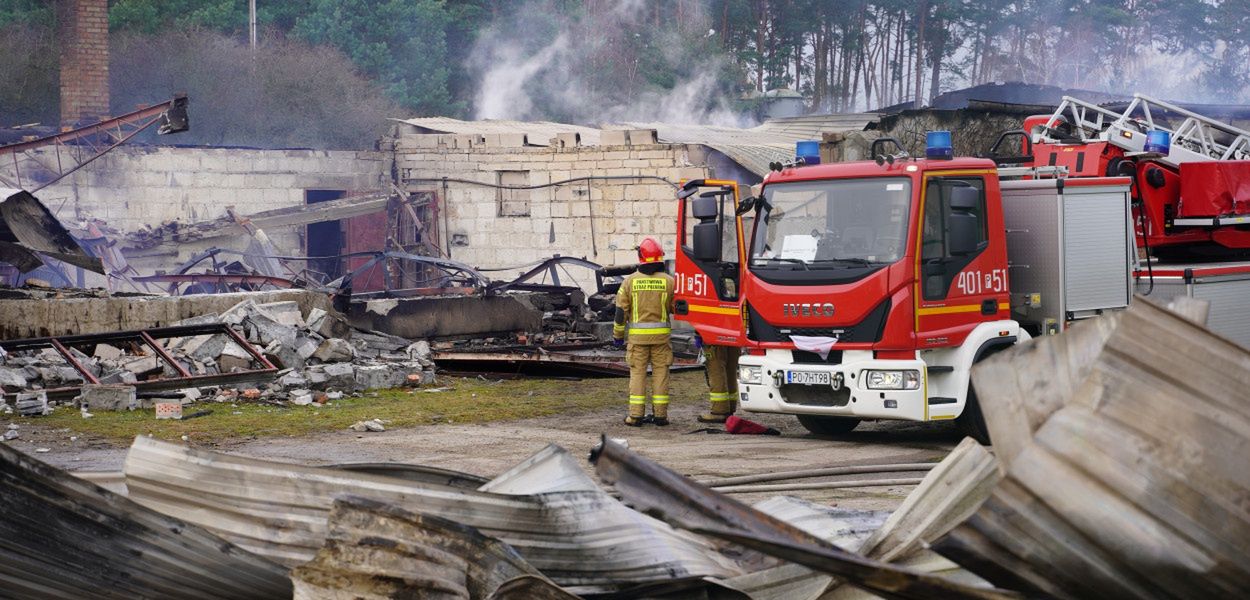 Potężny pożar w Szamocinie