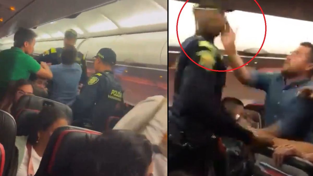 Pasażer samolotu spoliczkował czarnoskórego policjanta 