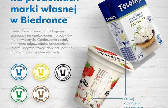 Biedronka wprowadza oznaczenia na produktach pod kątem segregacji odpadów