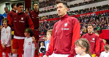 Robert Lewandowski wyszedł na boisko z córką. "Jaka podobna do taty"