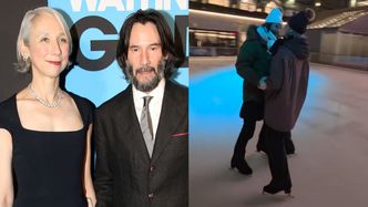 Keanu Reeves CAŁUJE SIĘ i wygłupia z ukochaną na lodowisku. "Zaprosił mnie na randkę do Nowego Jorku" (FOTO)