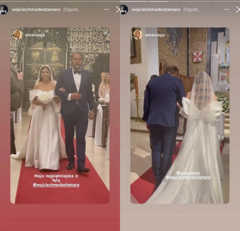 Wojciech Modest Amaro poprowadził córkę do ołtarza