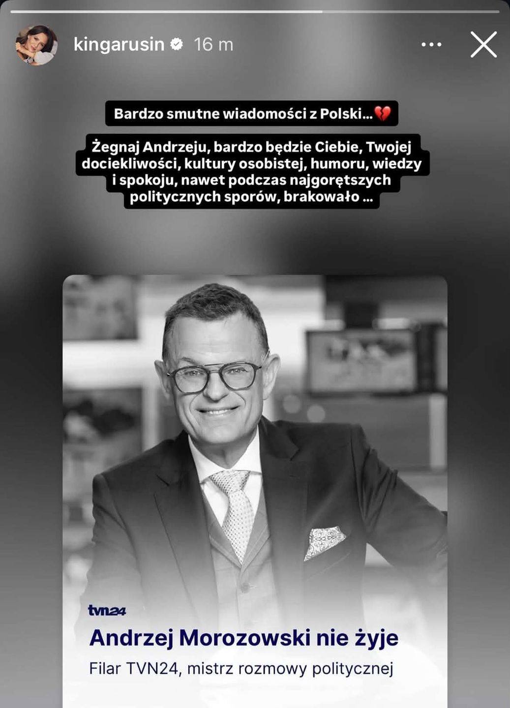 Kinga Rusin o Andrzeju Morozowskim
