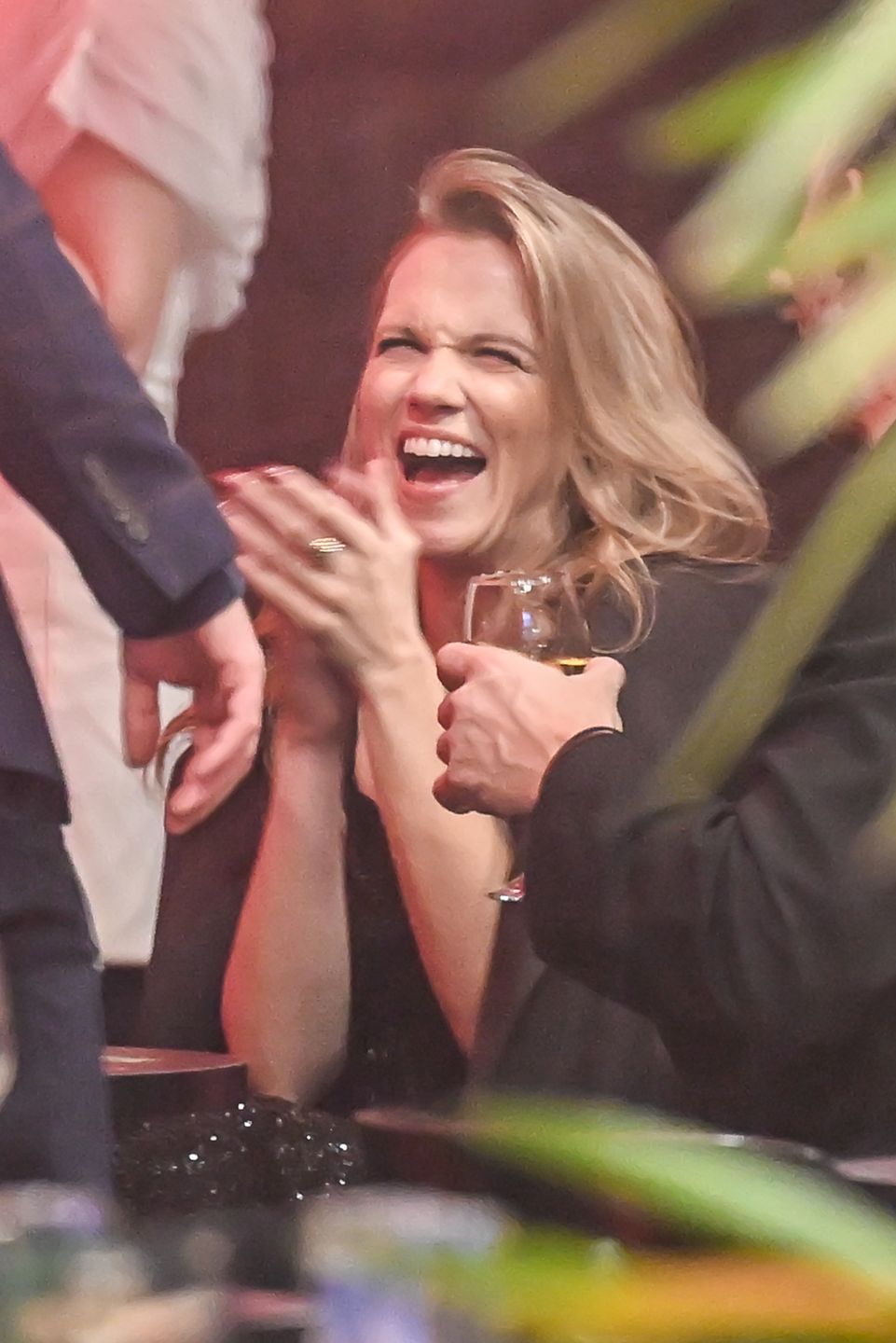 Agnieszka Kaczorowska i Marcin Rogacewicz bawią się na bankiecie