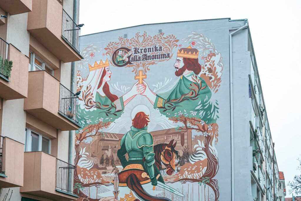 Poznań: Nowy mural przypomina o 1000-leciu koronacji pierwszych polskich królów