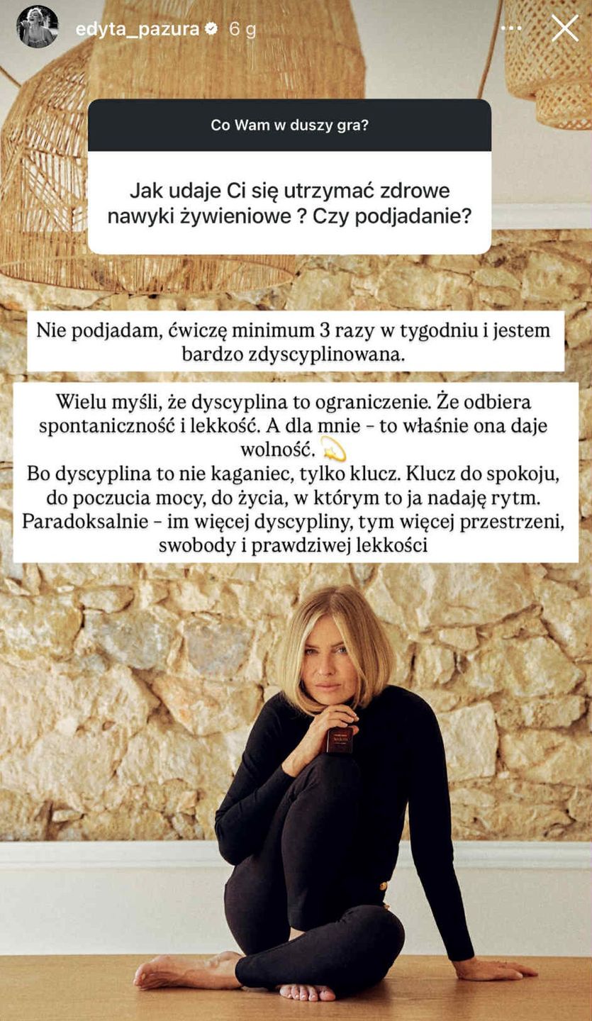 Edyta Pazura zdradza sekret szczupłej sylwetki