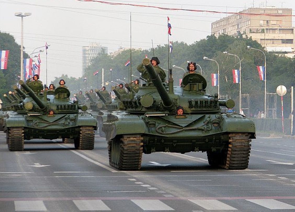 Croatian tanks during the military parade