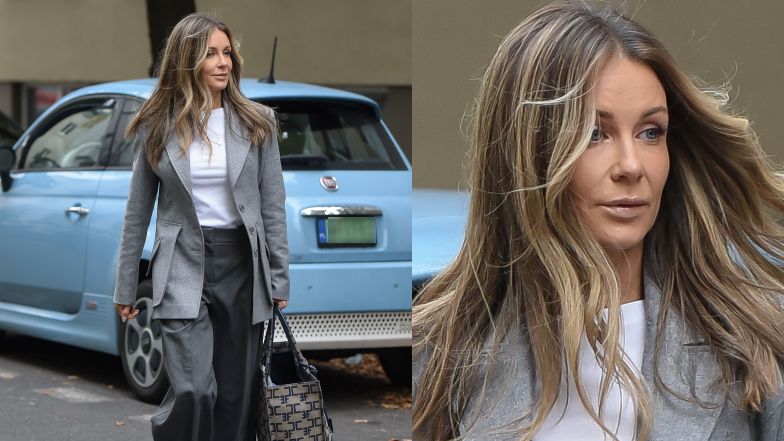Małgorzata Rozenek przebiera się u fryzjera