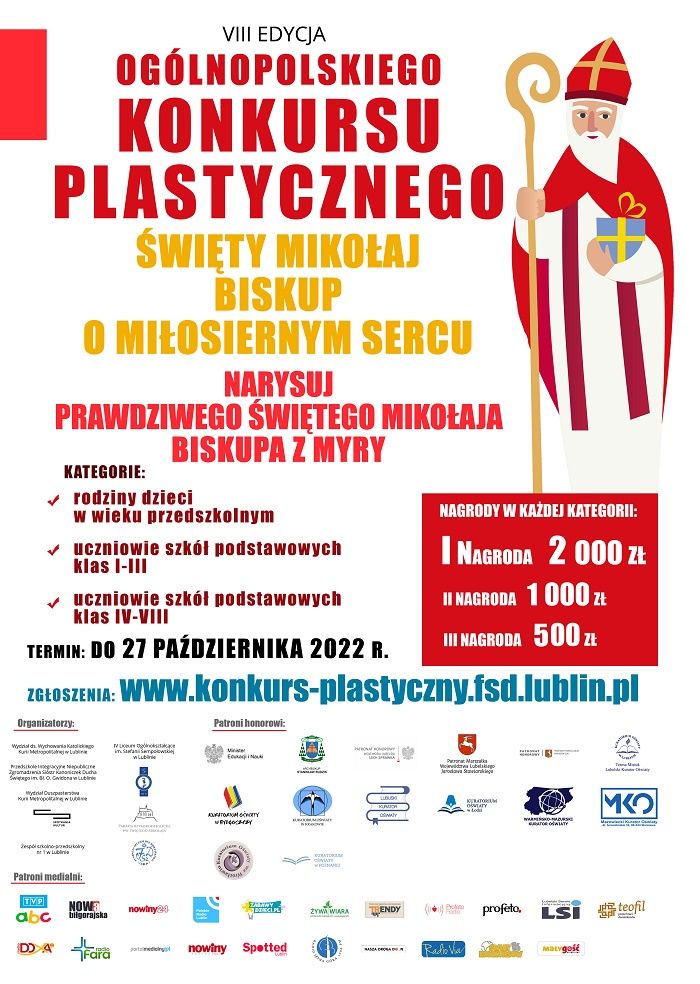 Konkurs plastyczny „Święty Mikołaj – biskup o miłosiernym sercu”