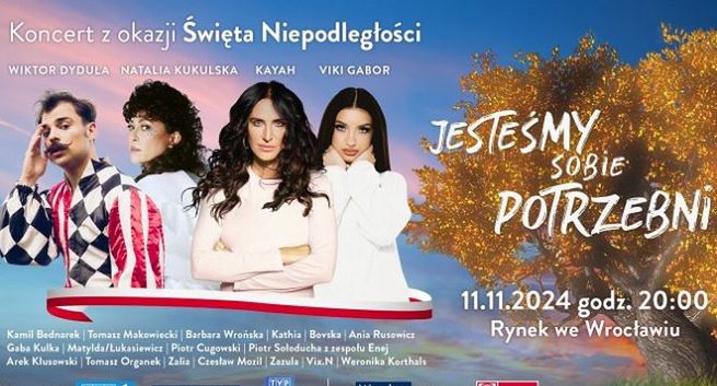 TVP w Święto Niepodległości pokaże koncert z Wrocławia