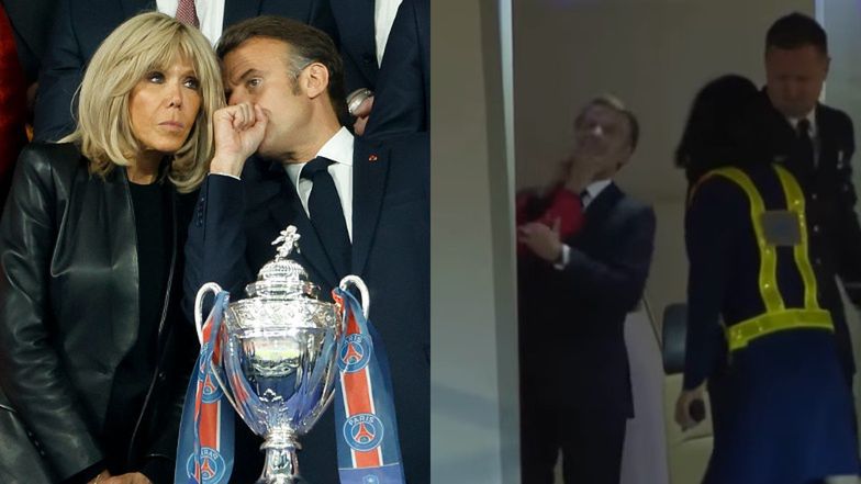 Emmanuel Macron tłumaczy sytuację z samolotu