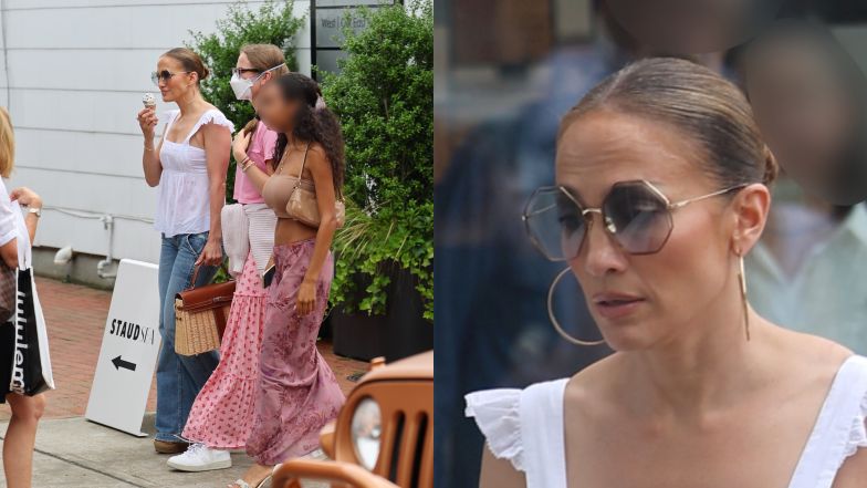 Przybita Jennifer Lopez PAŁASZUJE lody w towarzystwie 18-letniej córki Bena Afflecka (ZDJĘCIA)