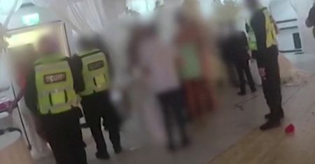 Policja przerwała wesele. Nagranie z Londynu
