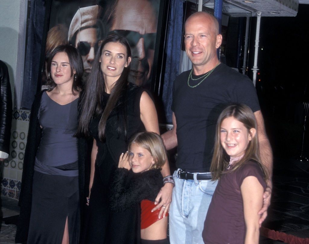 Demi Moore i Bruce Willis z córkami